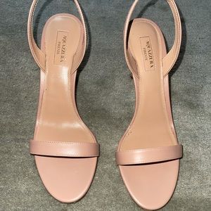 Aquazzura nude sling back sandal